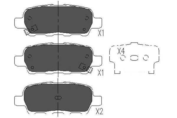 Brake Pad Set, disc brake (KBP-6517)