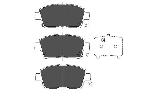 Brake Pad Set, disc brake (KBP-9009)