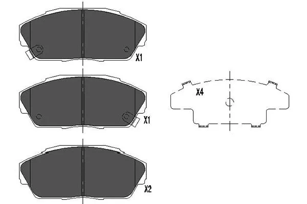 Brake Pad Set, disc brake (KBP-2027)