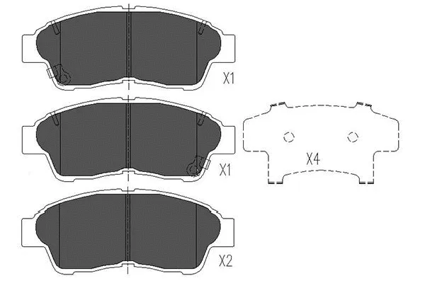 Brake Pad Set, disc brake (KBP-9005)