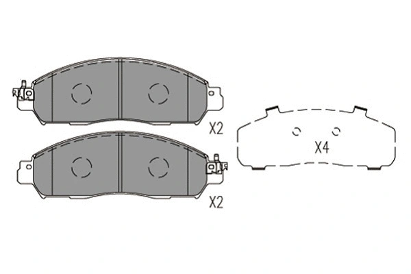 Brake Pad Set, disc brake (KBP-6625)