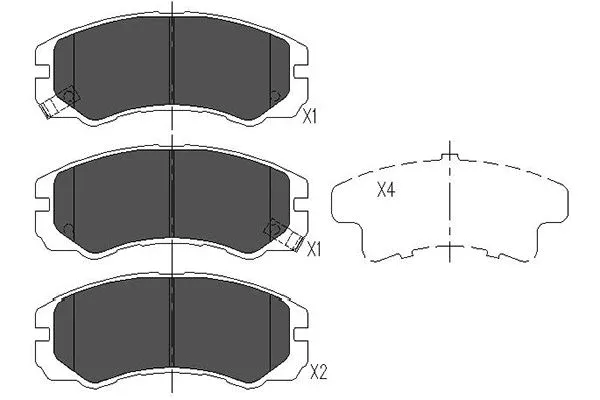 Brake Pad Set, disc brake (KBP-3501)