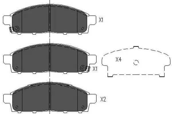 Brake Pad Set, disc brake (KBP-5520)
