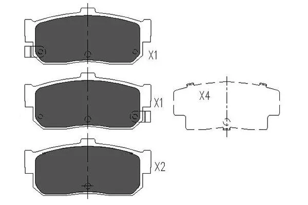 Brake Pad Set, disc brake (KBP-6513)