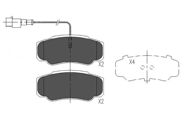 Brake Pad Set, disc brake (KBP-6585)