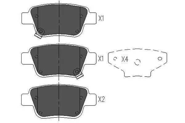 Brake Pad Set, disc brake (KBP-9019)