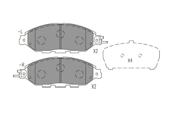 Brake Pad Set, disc brake (KBP-6623)