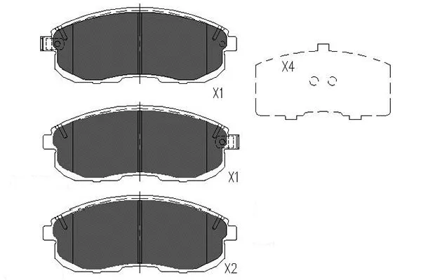 Brake Pad Set, disc brake (KBP-6528)