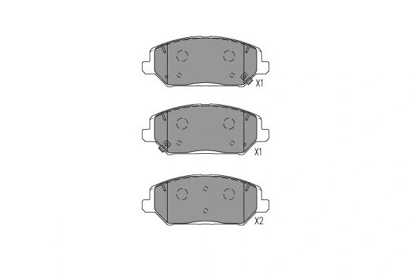 Brake Pad Set, disc brake (KBP-3055)