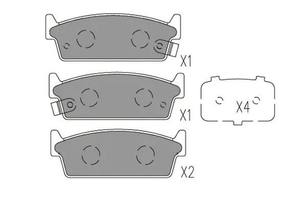 Brake Pad Set, disc brake (KBP-6601)
