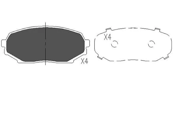 Brake Pad Set, disc brake (KBP-4521)