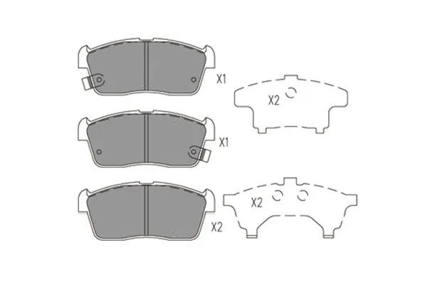 Brake Pad Set, disc brake (KBP-8532)