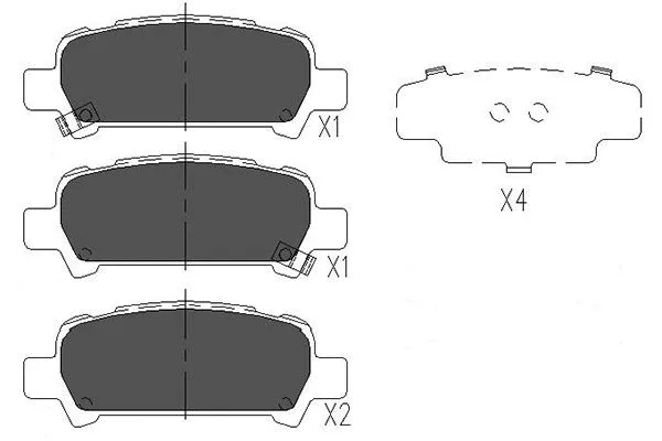 Brake Pad Set, disc brake (KBP-8002)