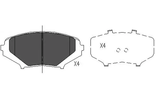 Brake Pad Set, disc brake (KBP-4546)