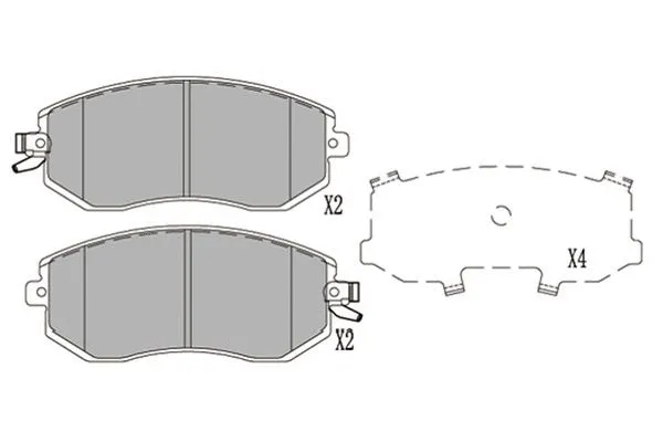 Brake Pad Set, disc brake (KBP-8025)