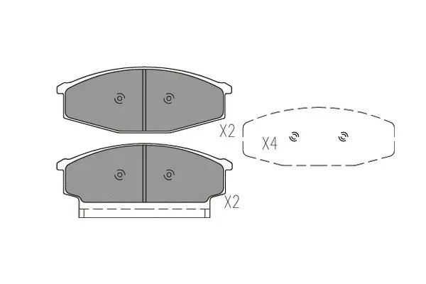 Brake Pad Set, disc brake (KBP-6600)