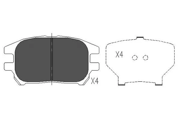 Brake Pad Set, disc brake (KBP-9092)