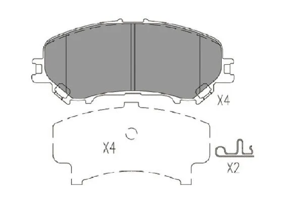 Brake Pad Set, disc brake (KBP-6614)