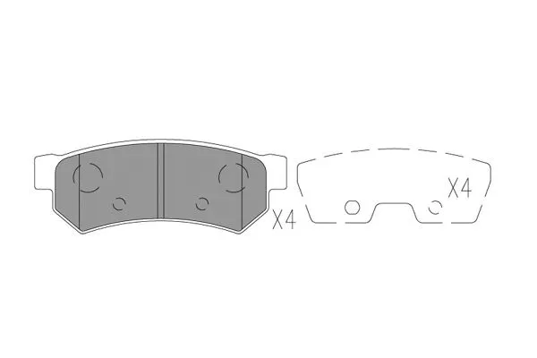 Brake Pad Set, disc brake (KBP-1020)