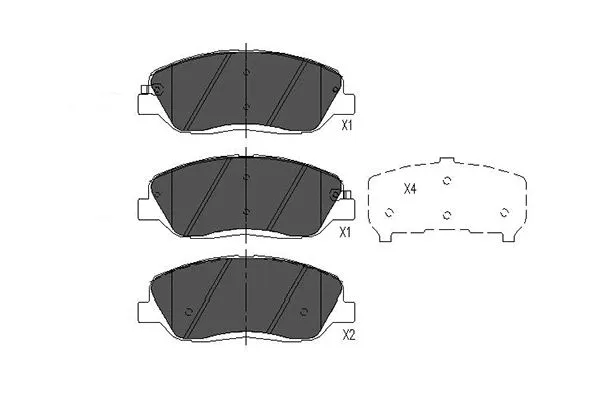 Brake Pad Set, disc brake (KBP-7506)