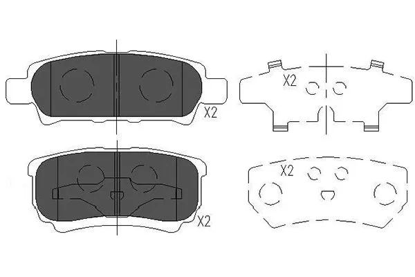 Brake Pad Set, disc brake (KBP-5518)