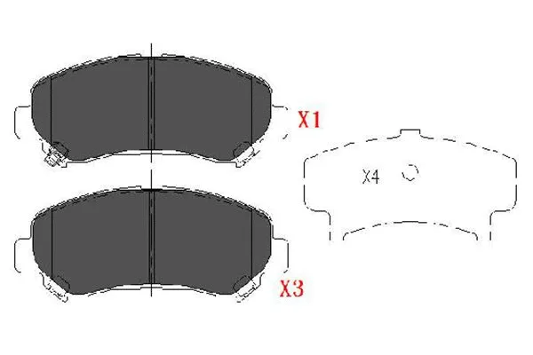 Brake Pad Set, disc brake (KBP-6519)