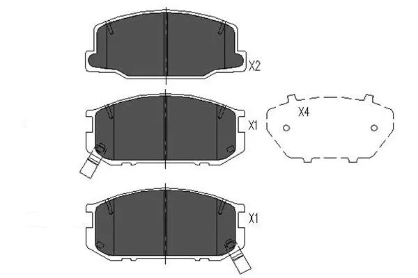 Brake Pad Set, disc brake (KBP-9041)