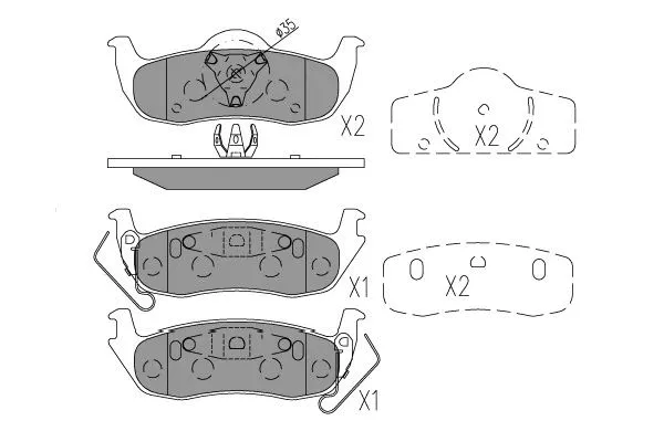 Brake Pad Set, disc brake (KBP-6606)
