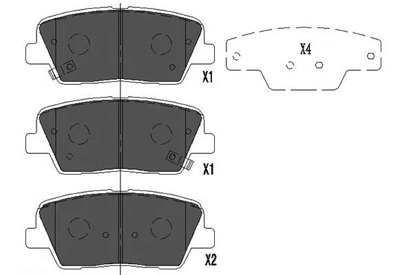 Brake Pad Set, disc brake (KBP-3034)