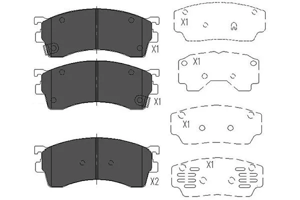 Brake Pad Set, disc brake (KBP-4503)