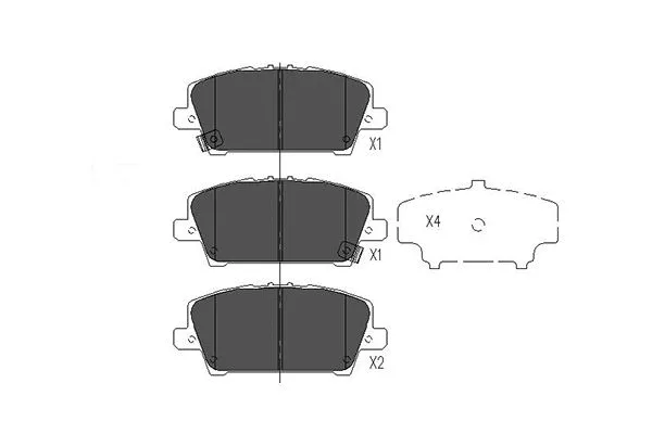 Brake Pad Set, disc brake (KBP-2013)
