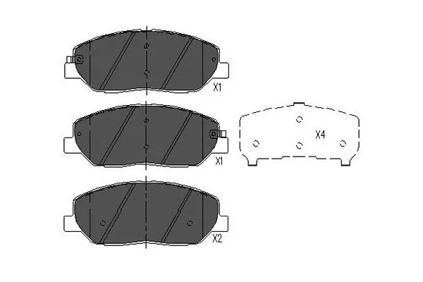Brake Pad Set, disc brake (KBP-3023)