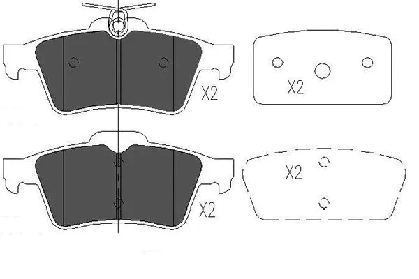 Brake Pad Set, disc brake (KBP-6554)