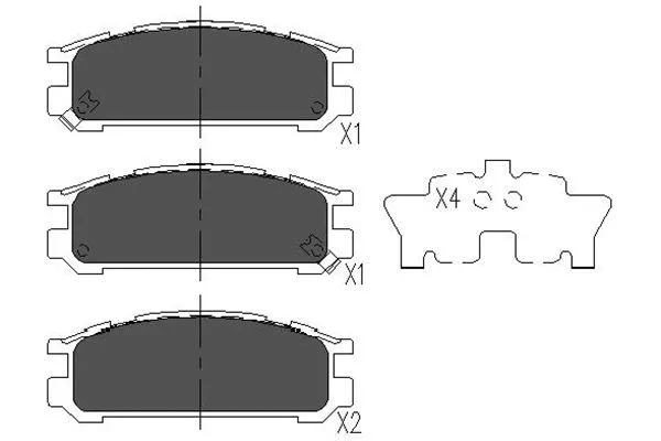 Brake Pad Set, disc brake (KBP-8016)
