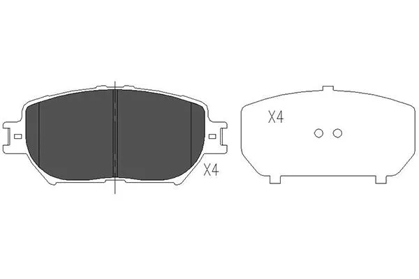 Brake Pad Set, disc brake (KBP-9070)