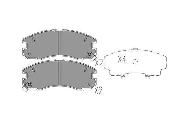 Brake Pad Set, disc brake (KBP-9130)
