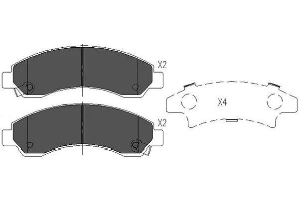 Brake Pad Set, disc brake (KBP-3514)