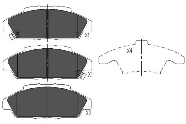 Brake Pad Set, disc brake (KBP-2025)