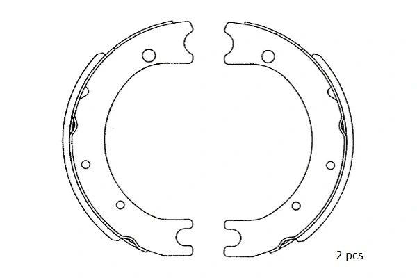 Brake Shoe Set, parking brake (KBS-9942)