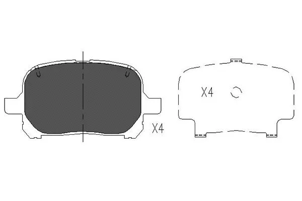 Brake Pad Set, disc brake (KBP-9051)
