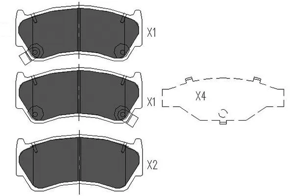 Brake Pad Set, disc brake (KBP-6508)