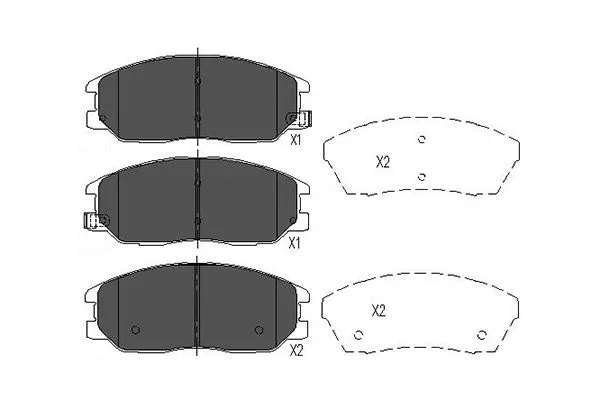 Brake Pad Set, disc brake (KBP-3021)