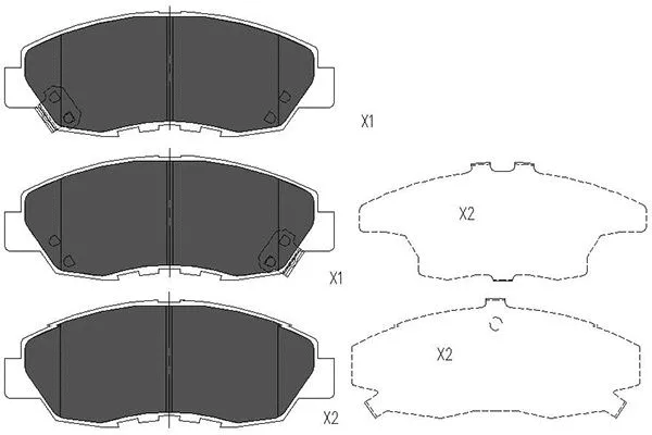 Brake Pad Set, disc brake (KBP-2026)