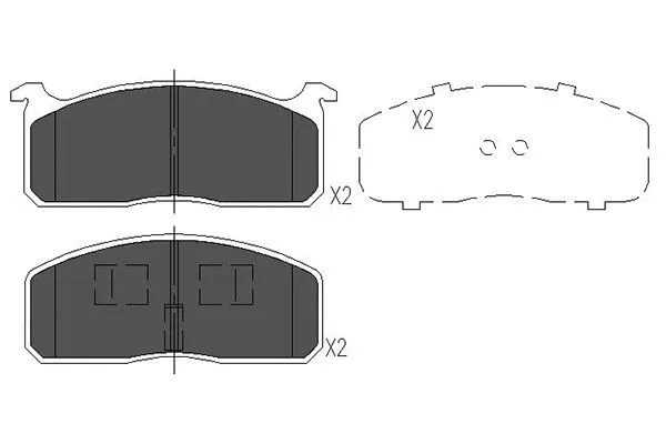 Brake Pad Set, disc brake (KBP-9029)