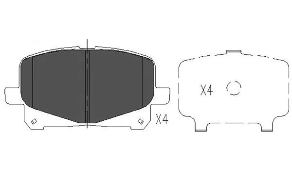 Brake Pad Set, disc brake (KBP-9076)