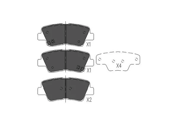 Brake Pad Set, disc brake (KBP-3025)
