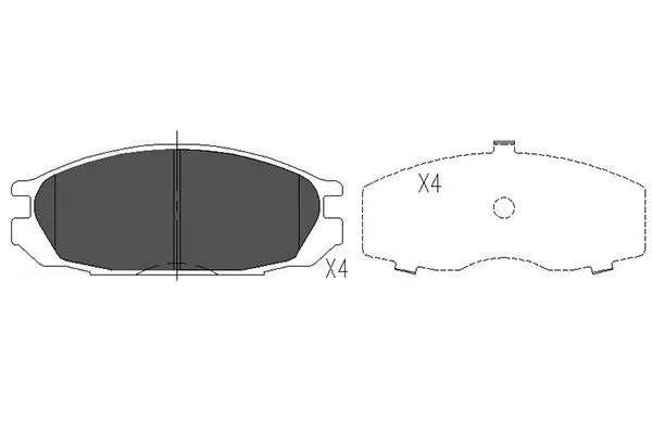 Brake Pad Set, disc brake (KBP-6510)