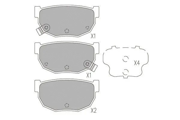 Brake Pad Set, disc brake (KBP-6597)