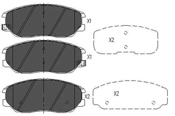 Brake Pad Set, disc brake (KBP-7505)