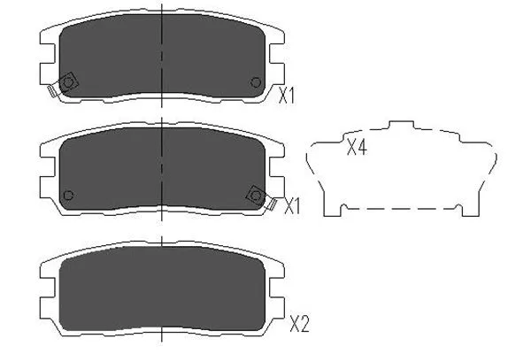 Brake Pad Set, disc brake (KBP-3502)